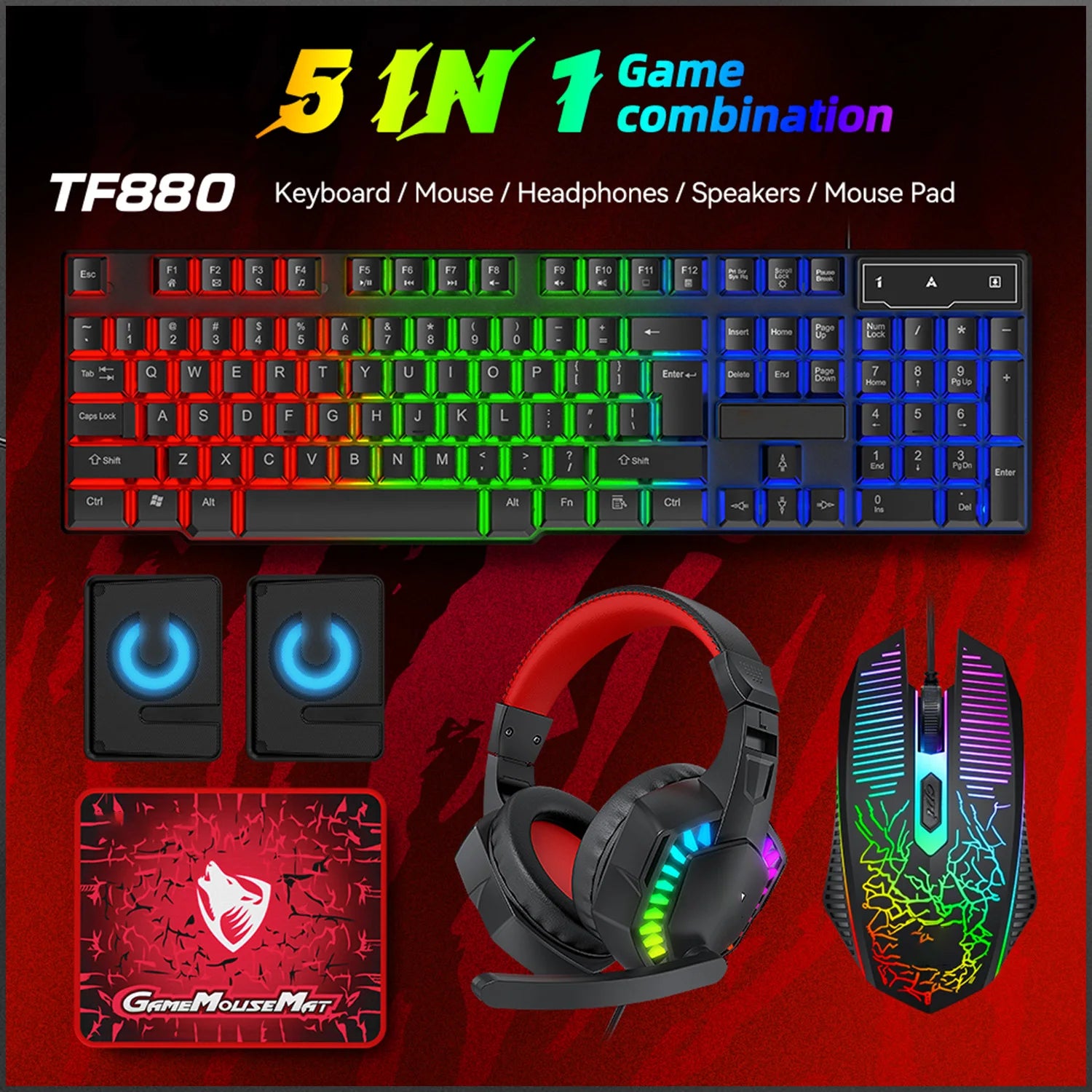 5-in-1 Set Gaming Combo