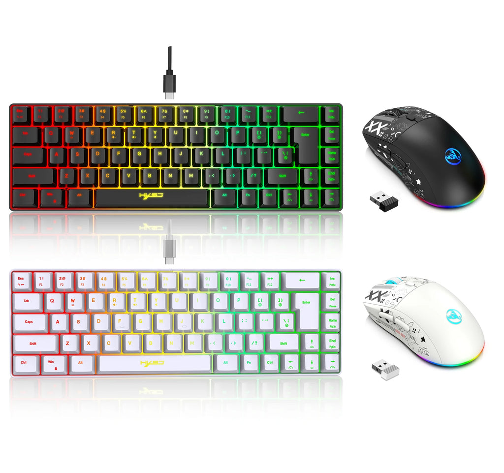 Wired Gaming Keyboard & Mouse Combo (White RGB)
