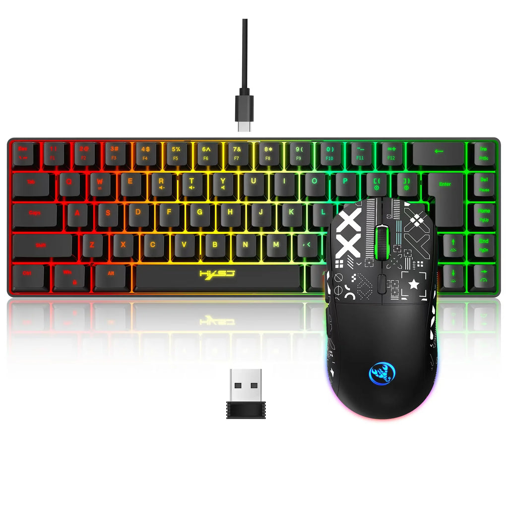 Wired Gaming Keyboard & Mouse Combo (White RGB)