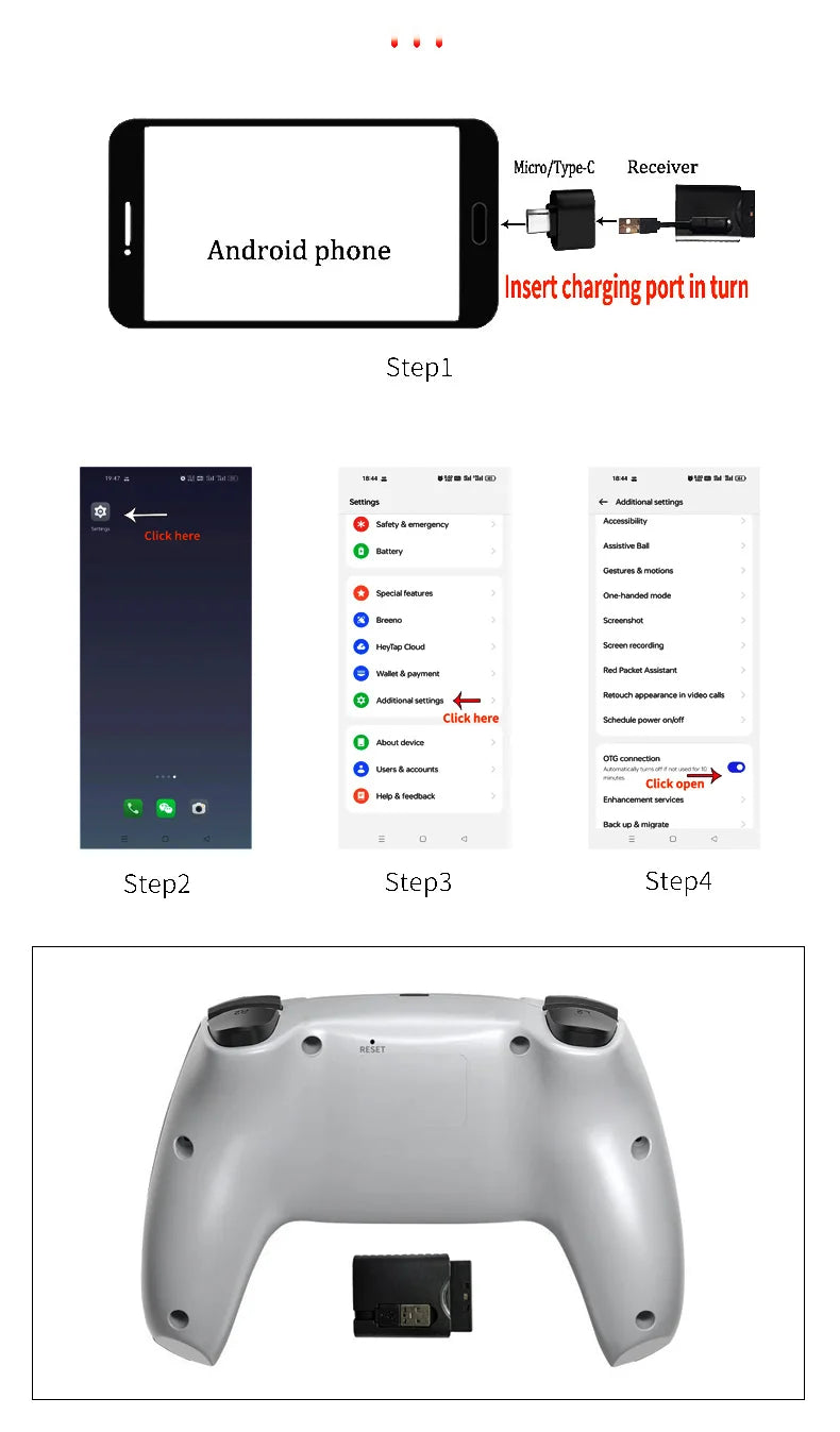Wireless Gaming Controller compatible with PS5/PS4/PS3/XBOX