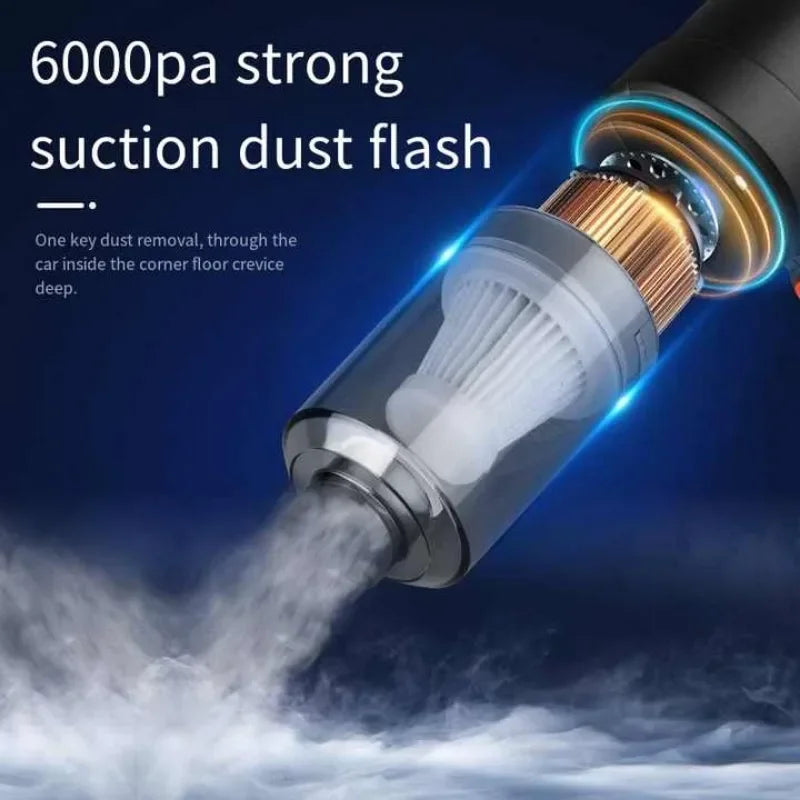 Portable Cordless Vacuum – Compact High-Suction Cleaner for Car, Home & Pet Hair