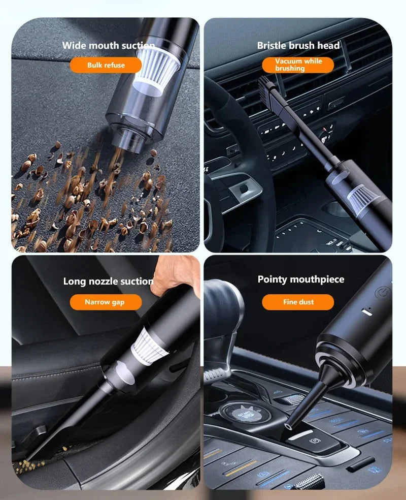 Portable Car Vacuum – Compact, Powerful & Rechargeable Cleaning Solution