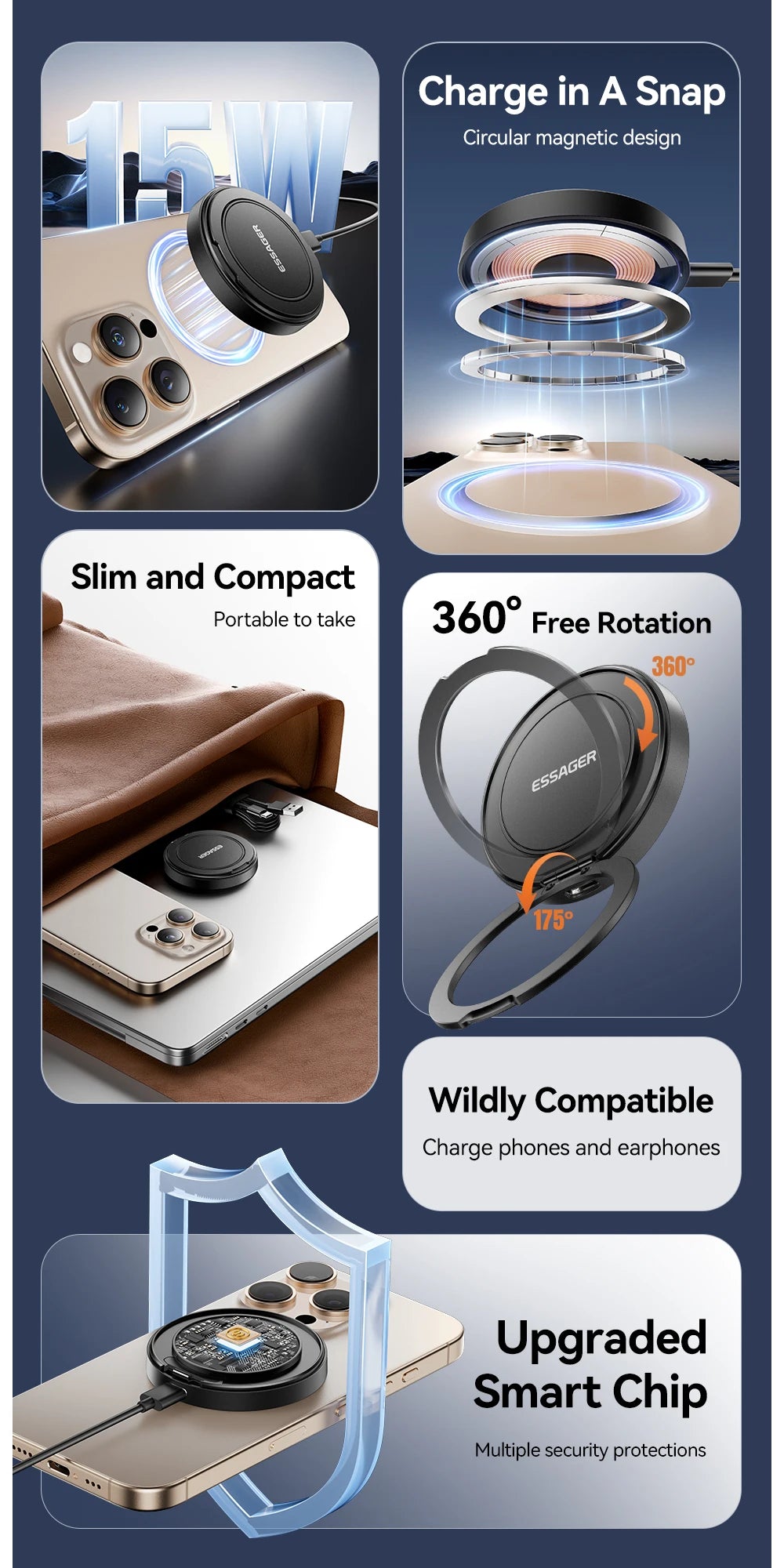 Essager Magnetic Wireless iPhone Charger
