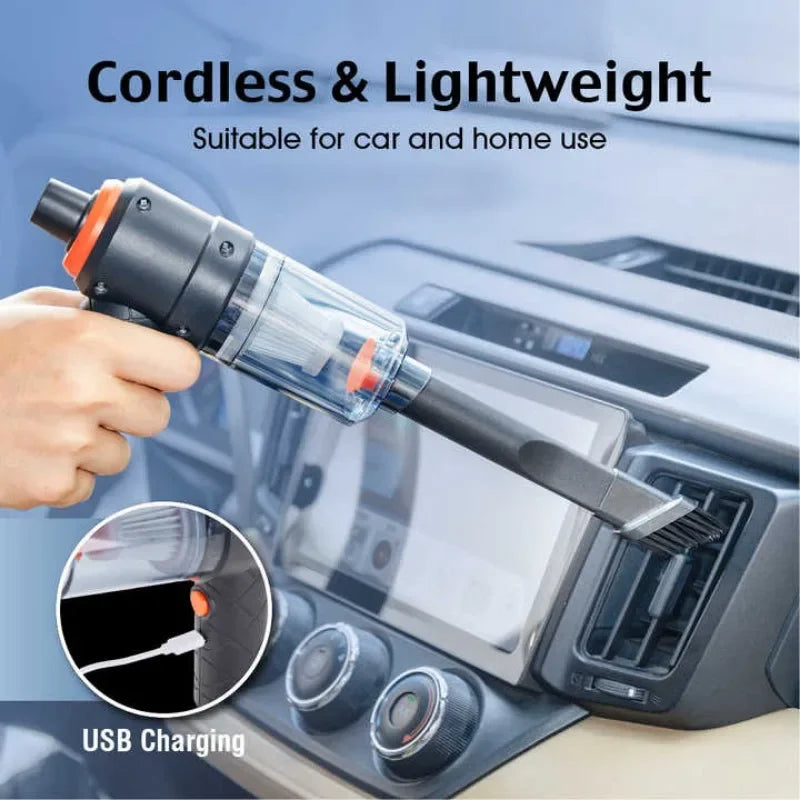 Portable Cordless Vacuum – Compact High-Suction Cleaner for Car, Home & Pet Hair