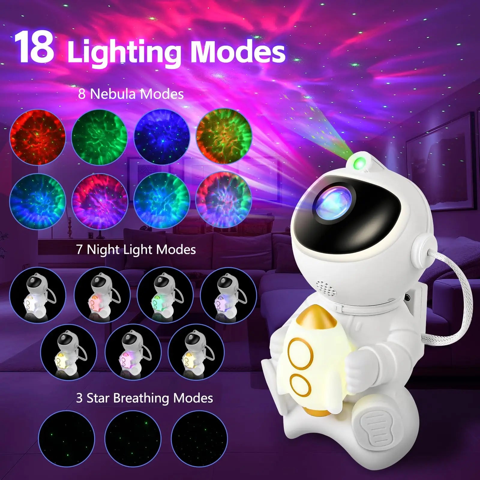 Astronaut LED Star Night Projector