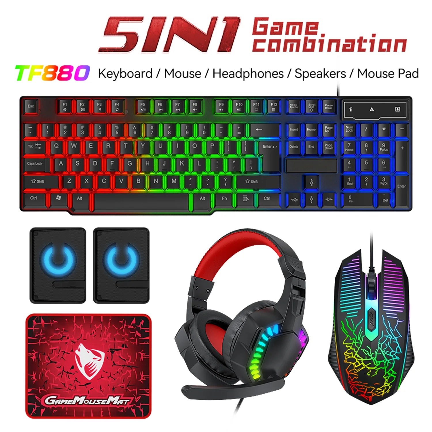 5-in-1 Set Gaming Combo