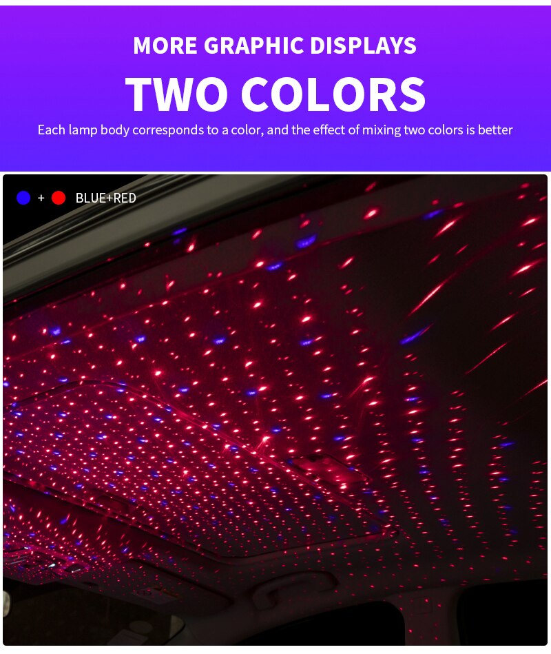 LED Starry Sky Lamp Car Light