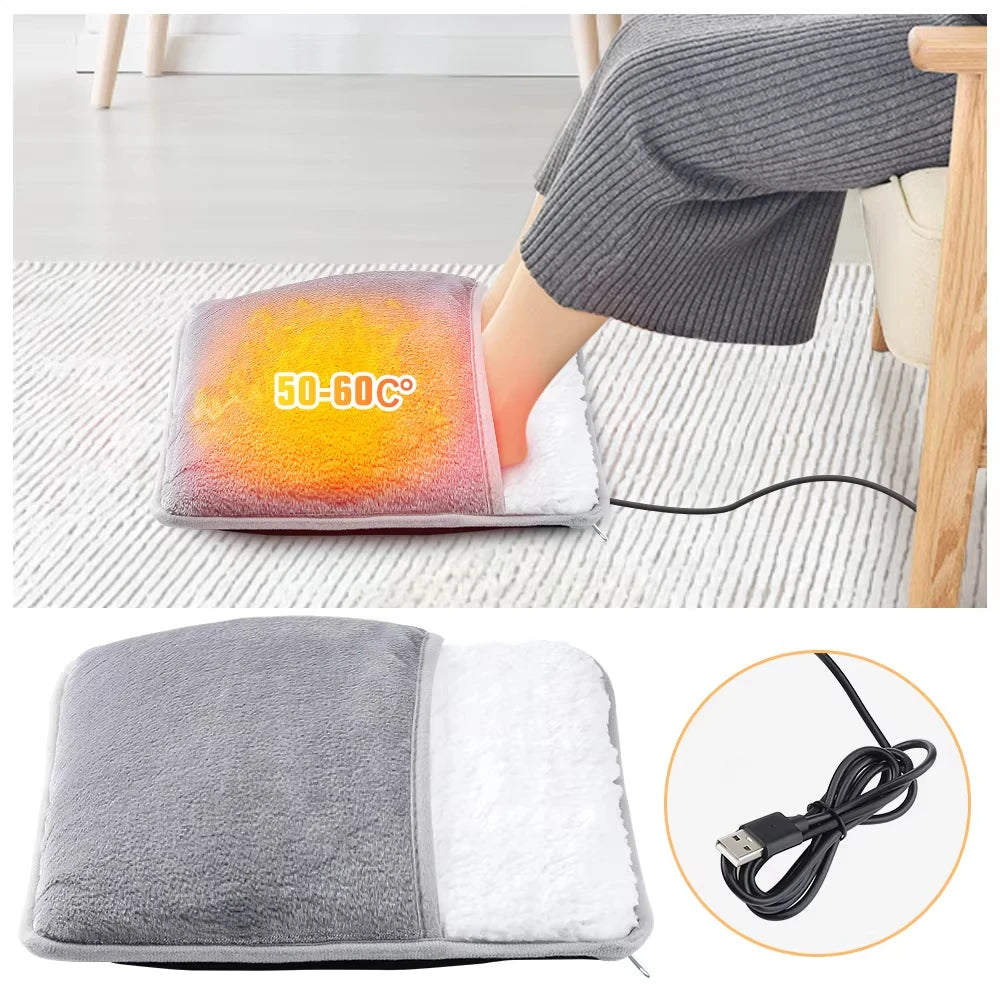 Heated Foot Warmer Pad – USB Powered Plush Heater for Warm, Comfortable Nights