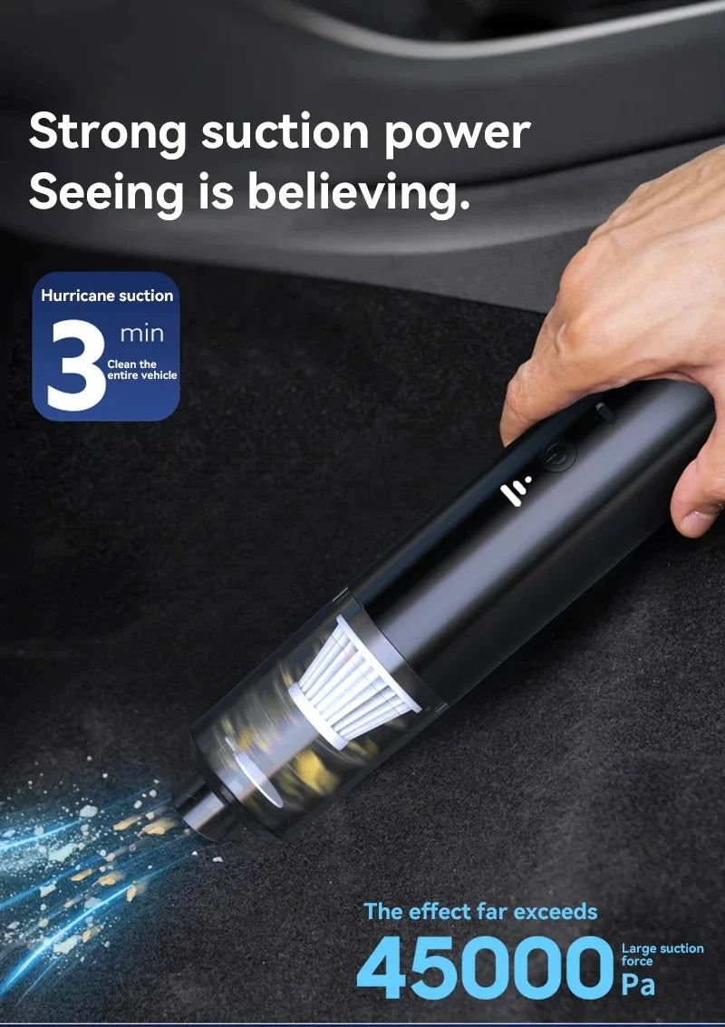 Portable Car Vacuum – Compact, Powerful & Rechargeable Cleaning Solution
