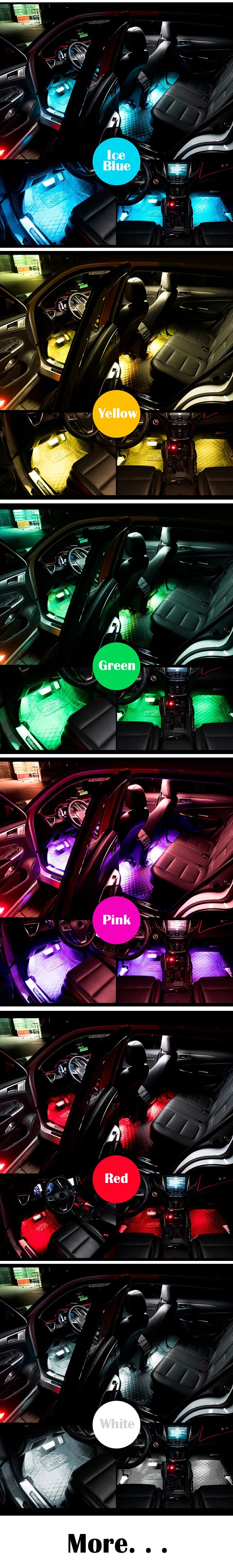 RGB Car Light Strip – Music Sync, App Control, Multi-Color LED Interior Glow